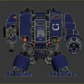 Industrial LOFT Robot Mech Warrior Mech Soldier Machine Battlearm Mechanical Battlearm 3d model