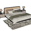 French Double Bedding Bedside Table Lamp 3d model