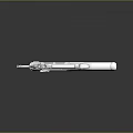 3D Rendered White Futuristic Gun With Smooth Surface And Reflective Finish