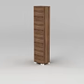 Walnut Wood Storage Cabinet with Modern Minimalist Design and Supporting Legs