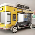 NORDICLIGHT Food Truck With Yellow White Exterior Awning Balloons And Menu Board