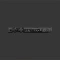 Modern Tactical Handgun With Picatinny Rail Green Laser Sight Black Grip And Metallic Finish