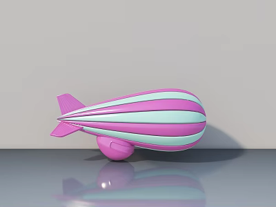 Modern Hinged Door With Pink And Blue Stripes Design For Decorative 3d model