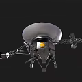 Space Exploration Craft Featuring Large Dish Antenna Support Structure And Mechanical Arm