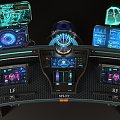 sci-fi console panel console command room sci-fi computer 3d model