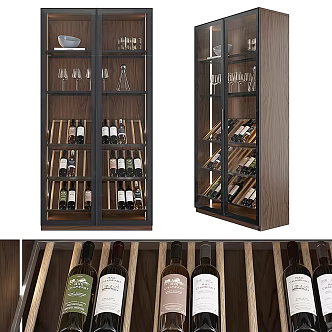Modern Wine Cabinet 3d model