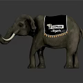 Gray Elephant With Black Blanket Featuring BEST WESTERN REWARDS Logo And Gold Tassels