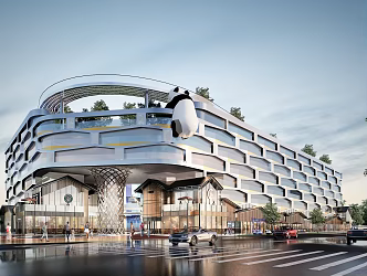 Style Folding Line Commercial MALL 3d model