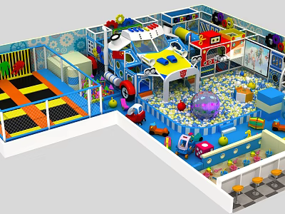 Modern Amusement Equipment Machinery Naughty Castle 3d model