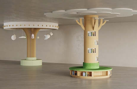 Modern special-shaped column modeling column decorative column 3d model