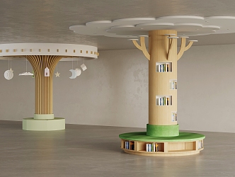 Modern special-shaped column modeling column decorative column 3d model