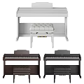 Elegant Digital Piano with Wooden Frame and Leather Padded Stool