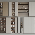 Bookcase Storage Cabinet Decorative Cabinet 3d model