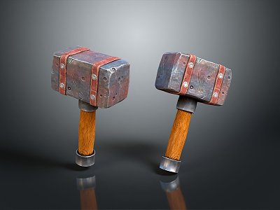 Hammer Horn Hammer Nail Rinker Hammer Rusty Hammer 3d model