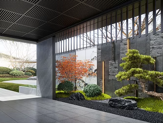 New Chinese Courtyard Landscape 3d model