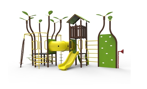 Modern Amusement Equipment Amusement Facilities Slide Kindergarten 3d model