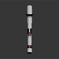 Modern Sci Fi Weapon Design With White Body Black Grip And Red Accents