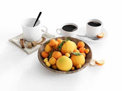 Fruit Vegetables Orange Peel Orange Coffee Cup Rag model