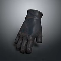 Durable Black Leather Work Glove With Protective Features For Daily Use 3d model