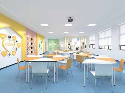 Psychological Classroom Professional Classroom Multifunctional Classroom Psychological Counseling Room Art Room Office 3d model