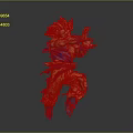 Super Saiyan Character With Blonde Spiky Hair In Blue And Orange Outfit Dynamic Fighting Pose