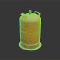 Orange LPG Gas Cylinder With Handles Portable Design For Household Use