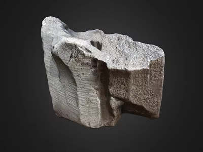 Natural Stone With Rough Surface And Textured Patterns In Irregular Shape 3d model