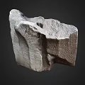 Natural Stone With Rough Surface And Textured Patterns In Irregular Shape 3d model