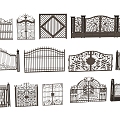 Jane European Gate Iron Gate 3d model