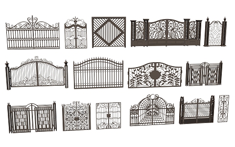 Jane European Gate Iron Gate 3d model