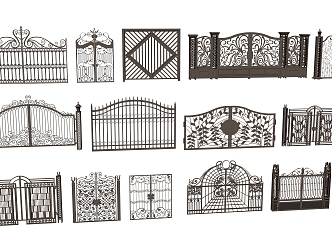 Jane European Gate Iron Gate 3d model