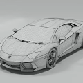 Lamborghini Sports Car With Silver Blue Gradient And Sleek Aerodynamic Body Design