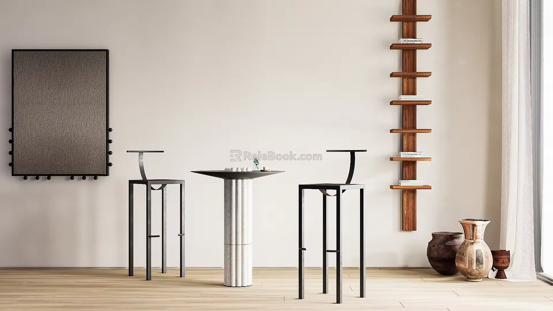 Modern Bar Chair Combination Bar Chair 3d model
