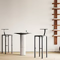 Modern Bar Chair Combination Bar Chair 3d model