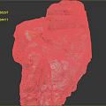 Natural Rock Formation With Detailed Surface Texture And Yellow Stains