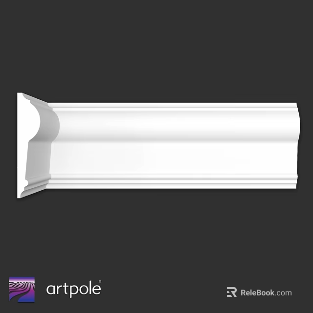White Decorative Molding Trim For Interior Wall And Ceiling Design 3d model 