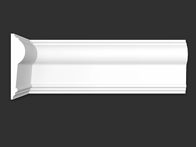 White Decorative Molding Trim For Interior Wall And Ceiling Design 3d model