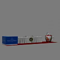 Coffee Break Area With Villeroy Boch White Counter Christmas Reindeer Sleigh Mug And Red Mat