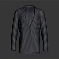 Classic Navy Blue Striped Suit With Formal Tailored Design For Men