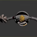Game Movie Character With Blonde Hair Red Vest Gray Coat And Umbrella