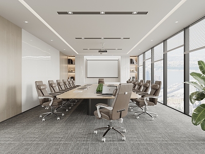 Modern Meeting Room Meeting Table and Chair 3d model