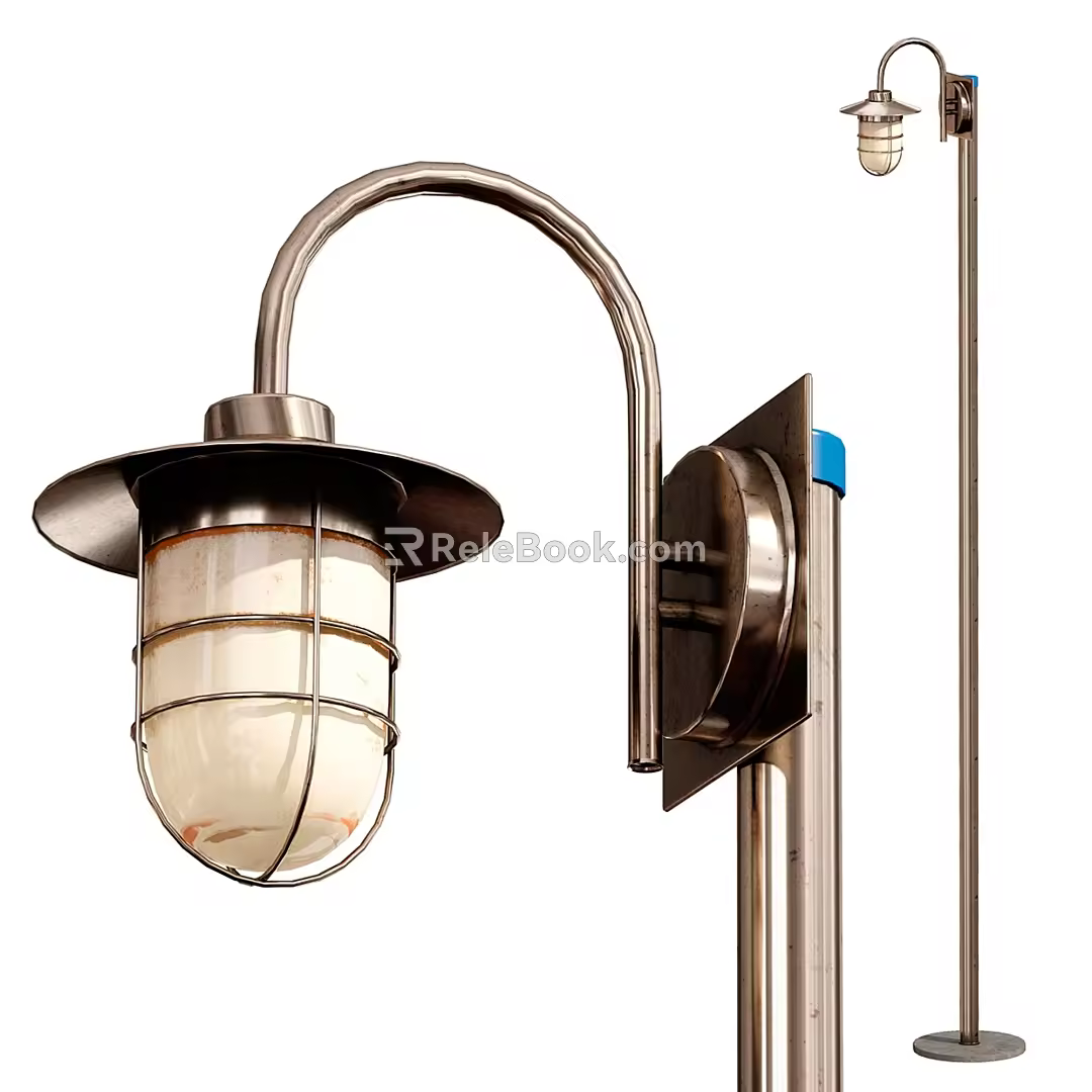 Retro street lamp 3d model