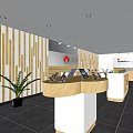 Modern Mobile Phone Store Huawei Mobile Phone Experience Store Digital Store Mobile Phone Accessories Store Display Cabinet Zhongdao Display Desk 3d model