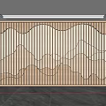 Luxury Club Interior Featuring Wave Pattern Wooden Strip Wall Ambient Lighting And Marble Floor