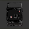 Black and Blue Atomic Power Generator With Control Panel And Handles