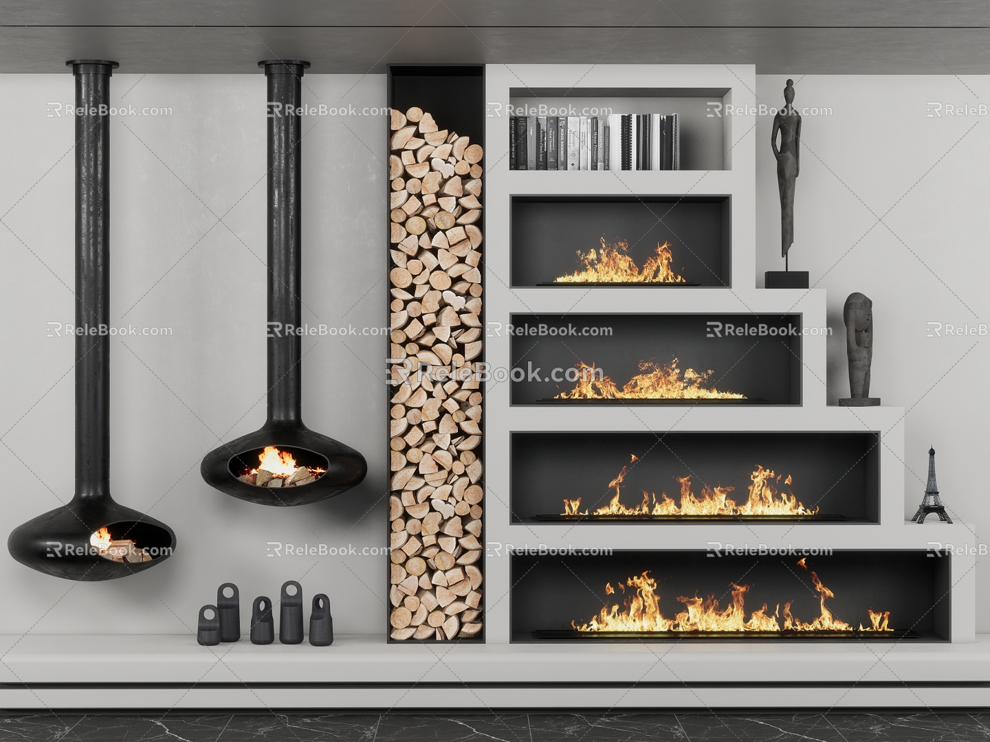 Fireplace 3d model