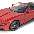Red Convertible Sports Car With Sleek Exterior Design Open Top And Black Wheels