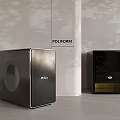 Sleek Modern Audio Speakers POLIFORM Black Silver Design Minimalist Home Interior