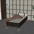 New Chinese Style Sofa Stool 3d model