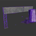 Industrial Gantry Crane Structure With Steel Frame And Transport Vehicle